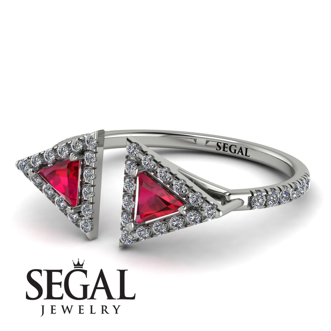 Triangle Ruby Open Ring - Nevaeh No. 12