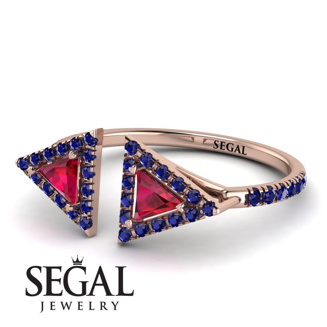 Triangle Ruby Open Ring - Nevaeh No. 71