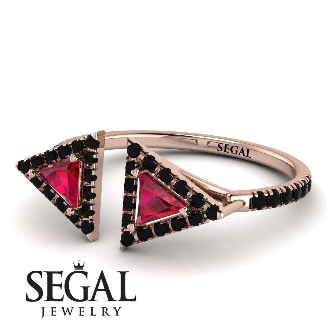 Triangle Ruby Open Ring - Nevaeh No. 41