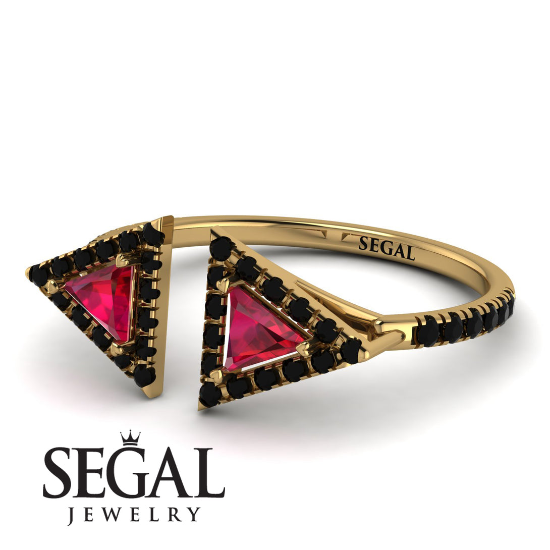 Triangle Ruby Open Ring - Nevaeh No. 40