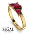 Triangle Ruby Engagement Ring - Molly No. 55