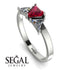 Triangle Ruby Engagement Ring - Molly No. 12