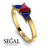 Triangle Ruby Engagement Ring - Molly No. 70