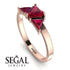 Triangle Ruby Engagement Ring - Molly No. 56