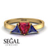 Triangle Ruby Engagement Ring - Molly No. 70