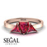 Triangle Ruby Engagement Ring - Molly No. 56