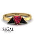 Triangle Ruby Engagement Ring - Molly No. 40