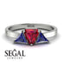 Triangle Ruby Engagement Ring - Molly No. 72