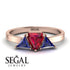Triangle Ruby Engagement Ring - Molly No. 71