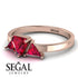 Triangle Ruby Engagement Ring - Molly No. 56