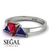 Triangle Ruby Engagement Ring - Molly No. 72