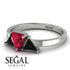 Triangle Ruby Engagement Ring - Molly No. 42