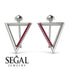 Triangle Ruby Stud Earrings - Amiyah No. 12