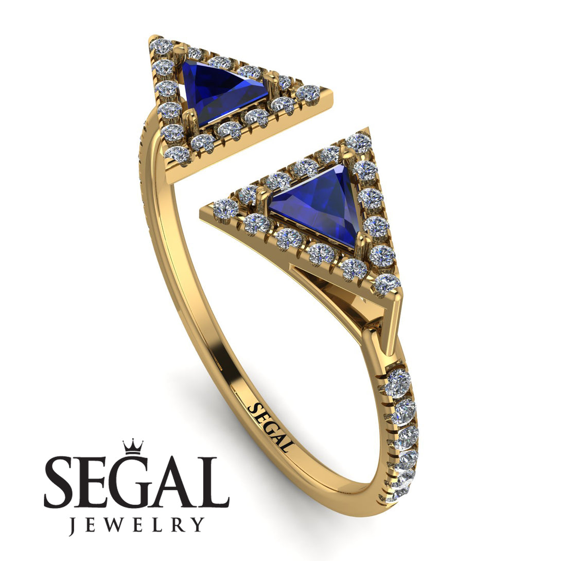 Triangle Sapphire Open Ring - Nevaeh No. 13
