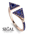 Triangle Sapphire Open Ring - Nevaeh No. 74 image 2
