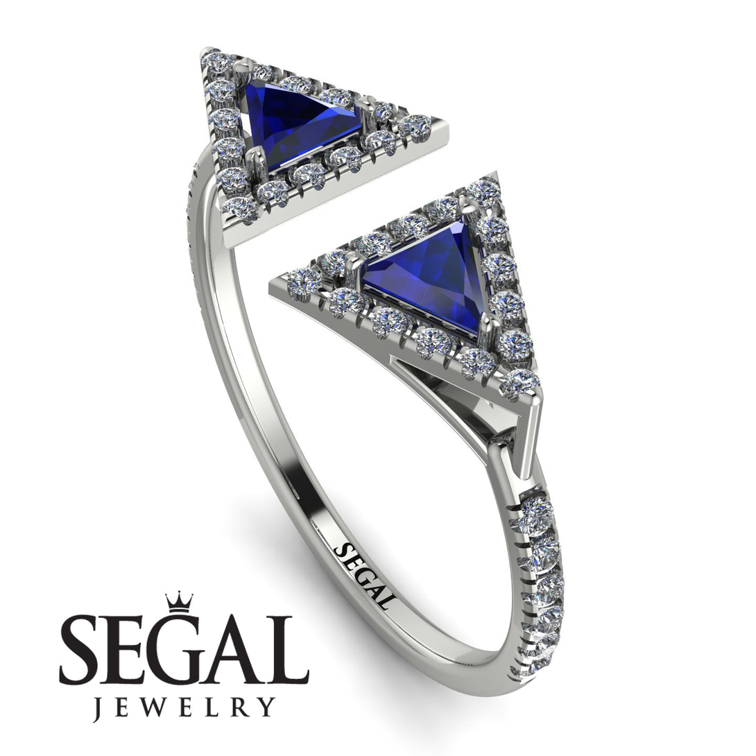 Triangle Sapphire Open Ring - Nevaeh No. 15