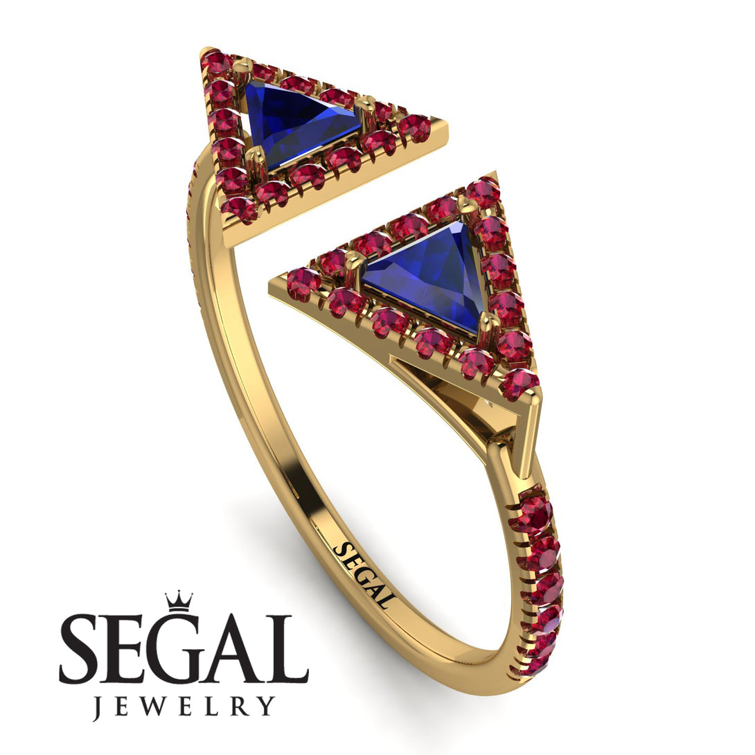 Triangle Sapphire Open Ring - Nevaeh No. 58