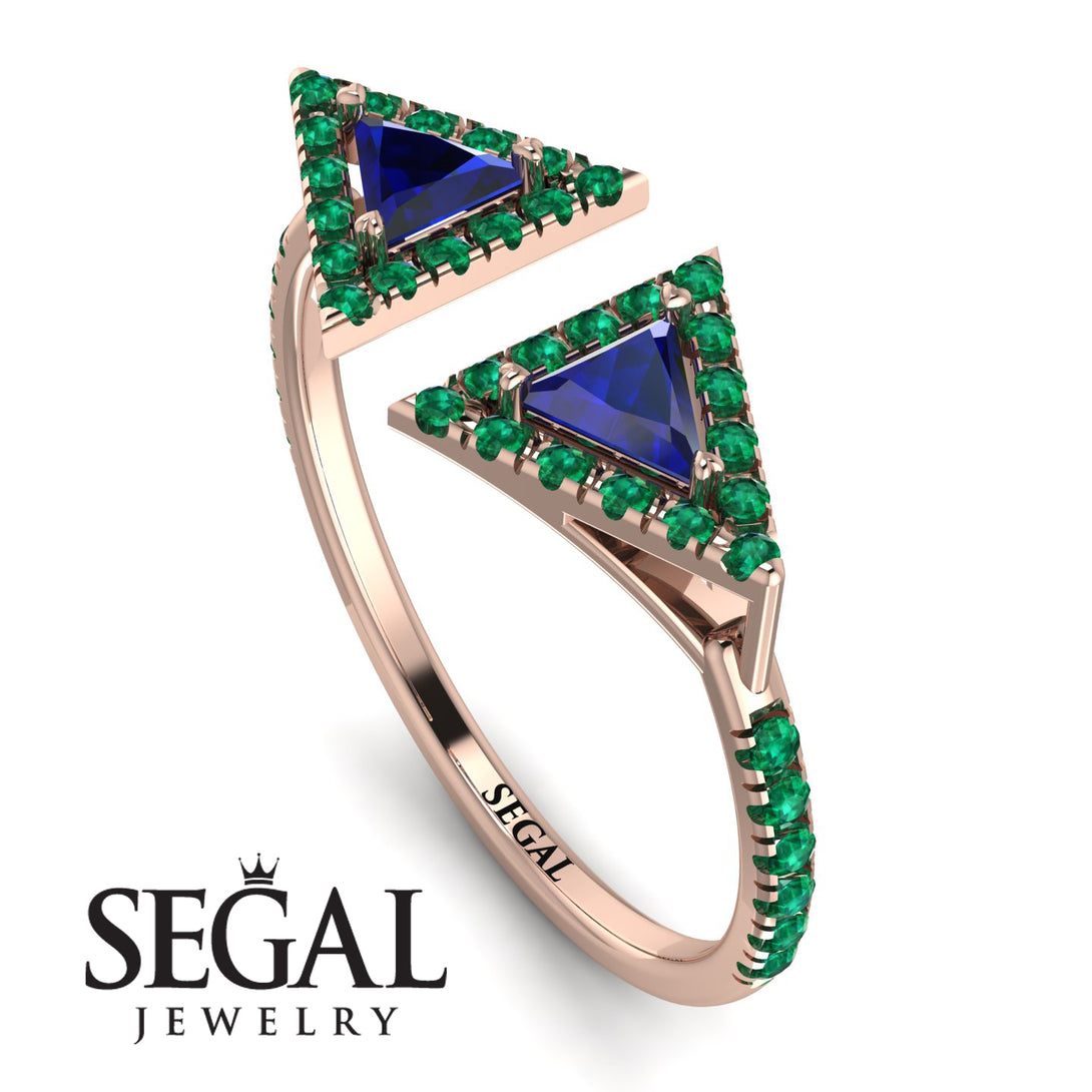 Triangle Sapphire Open Ring - Nevaeh No. 29