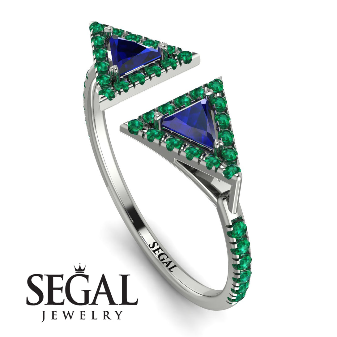 Triangle Sapphire Open Ring - Nevaeh No. 30