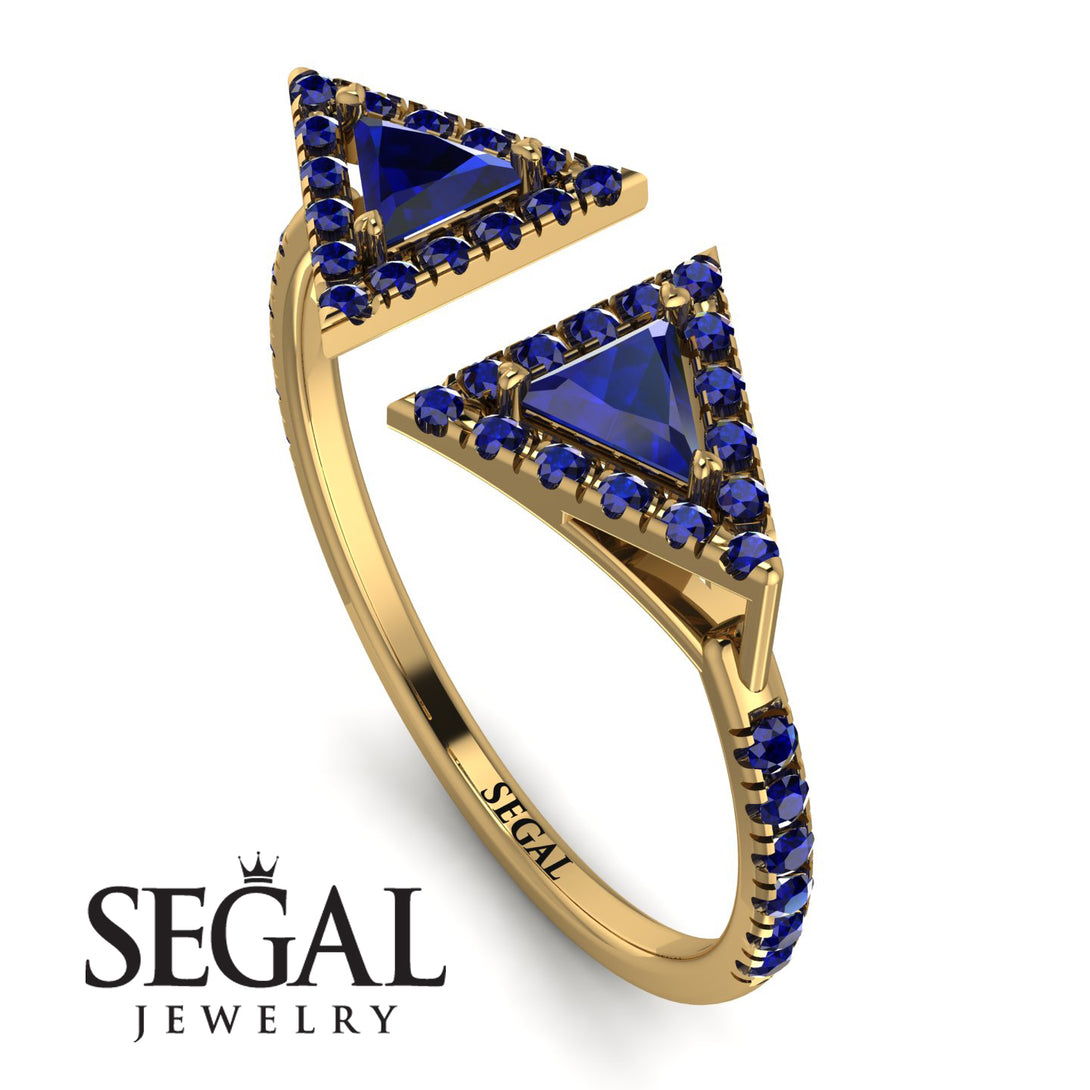 Triangle Sapphire Open Ring - Nevaeh No. 73