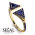Triangle Sapphire Open Ring - Nevaeh No. 73