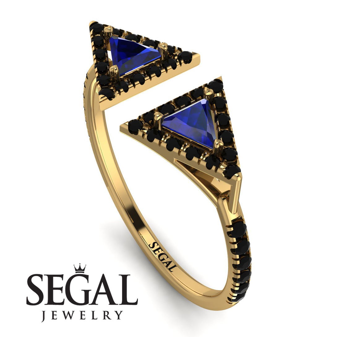 Triangle Sapphire Open Ring - Nevaeh No. 43