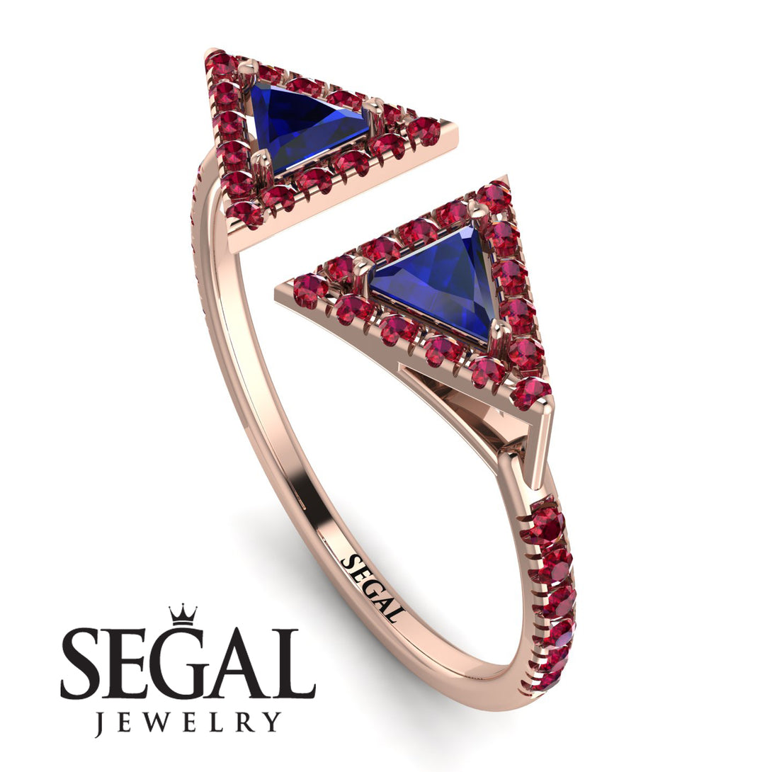 Triangle Sapphire Open Ring - Nevaeh No. 59