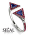 Triangle Sapphire Open Ring - Nevaeh No. 60