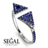 Triangle Sapphire Open Ring - Nevaeh No. 75 image 2