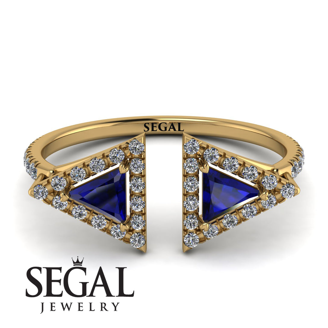 Triangle Sapphire Open Ring - Nevaeh No. 13