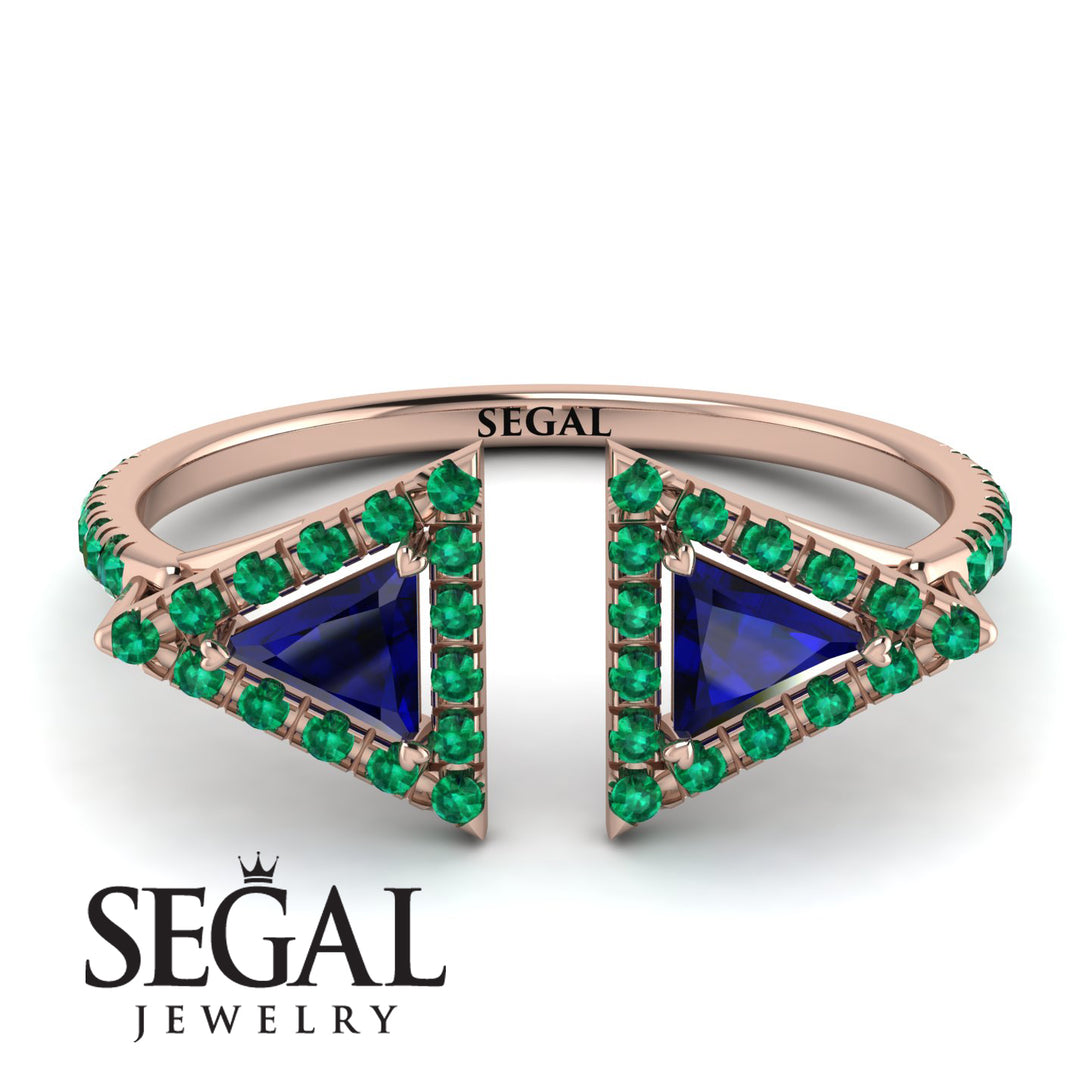 Triangle Sapphire Open Ring - Nevaeh No. 29