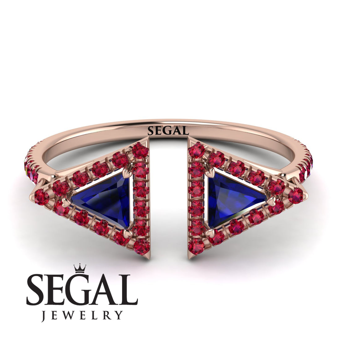 Triangle Sapphire Open Ring - Nevaeh No. 59
