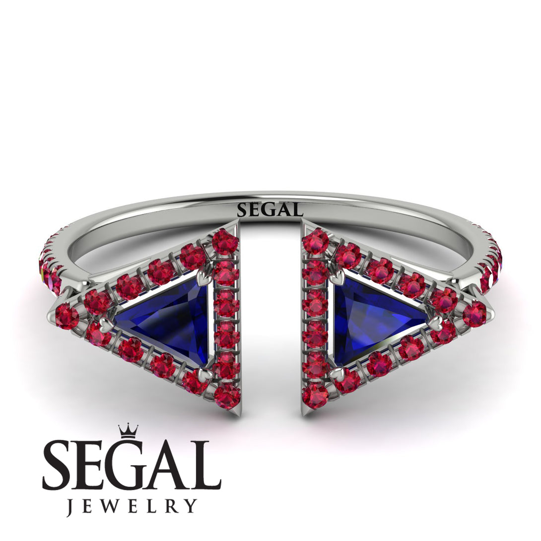 Triangle Sapphire Open Ring - Nevaeh No. 60