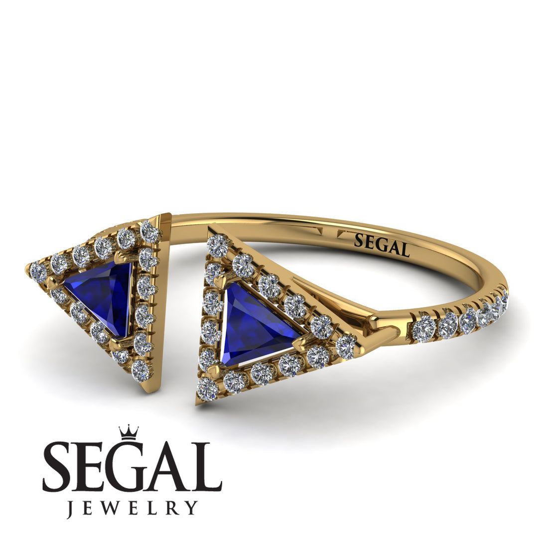 Triangle Sapphire Open Ring - Nevaeh No. 13