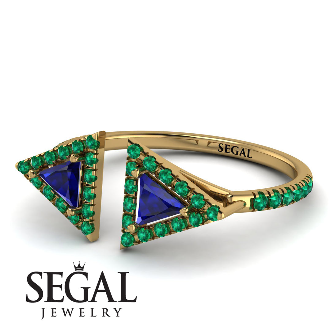 Triangle Sapphire Open Ring - Nevaeh No. 28