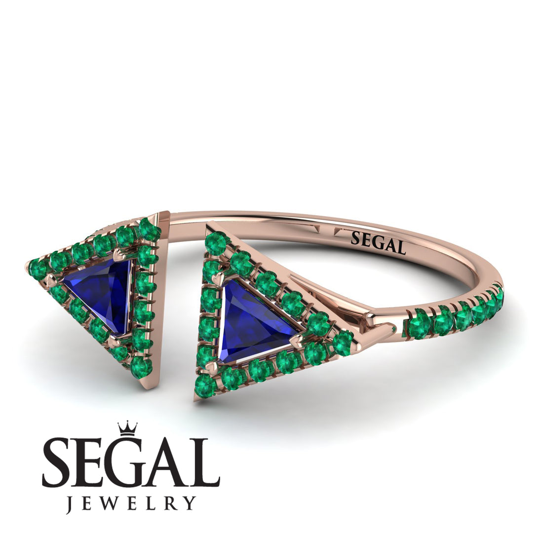 Triangle Sapphire Open Ring - Nevaeh No. 29
