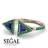 Triangle Sapphire Open Ring - Nevaeh No. 29 image 3