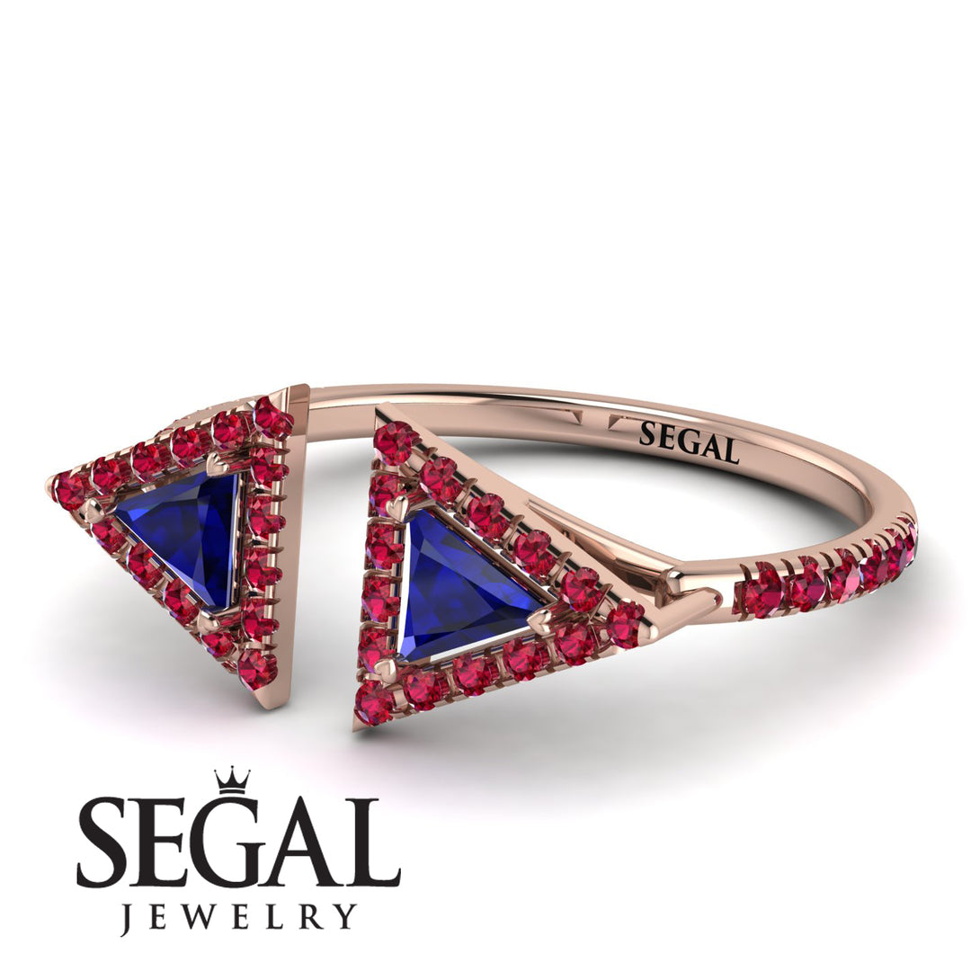 Triangle Sapphire Open Ring - Nevaeh No. 59