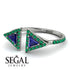Triangle Sapphire Open Ring - Nevaeh No. 30