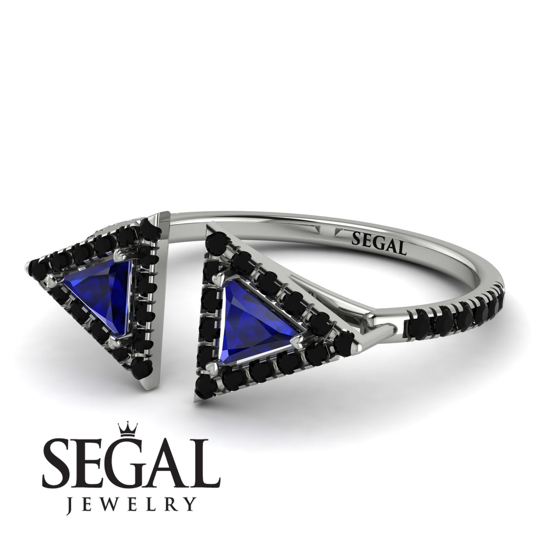 Triangle Sapphire Open Ring - Nevaeh No. 45