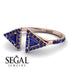 Triangle Sapphire Open Ring - Nevaeh No. 74 image 3