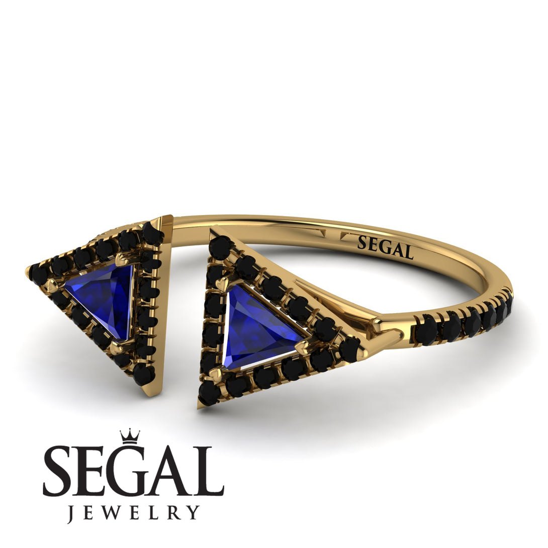 Triangle Sapphire Open Ring - Nevaeh No. 43