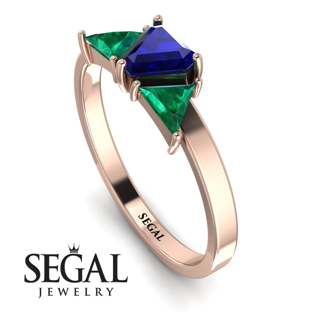 Triangle Sapphire Engagement Ring - Molly No. 29