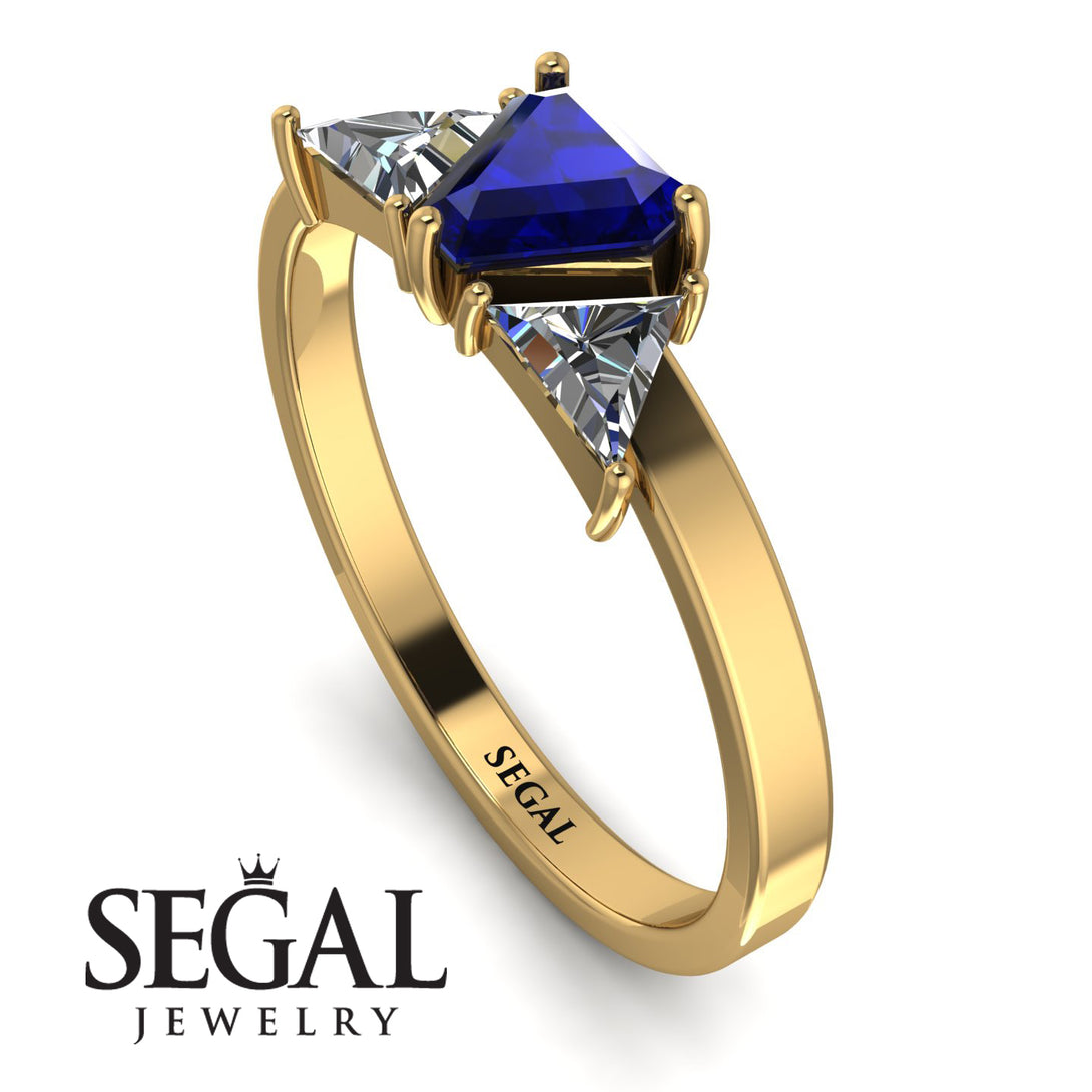 Triangle Sapphire Engagement Ring - Molly No. 13