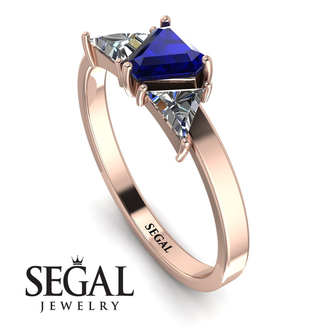 Triangle Sapphire Engagement Ring - Molly No. 14