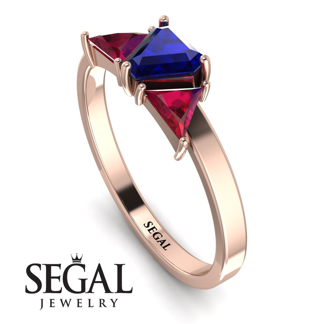 Triangle Sapphire Engagement Ring - Molly No. 59