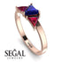 Triangle Sapphire Engagement Ring - Molly No. 59