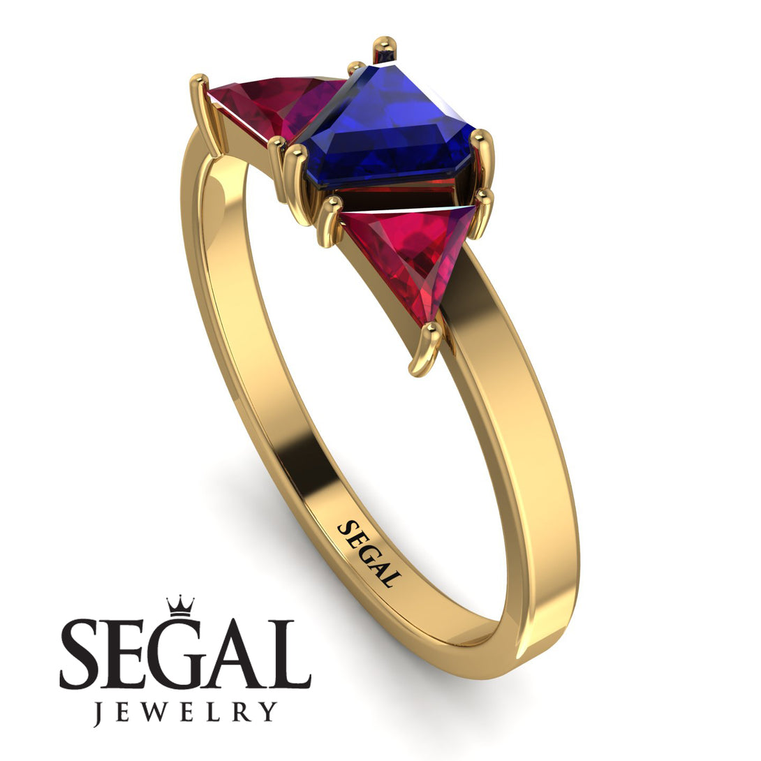 Triangle Sapphire Engagement Ring - Molly No. 58