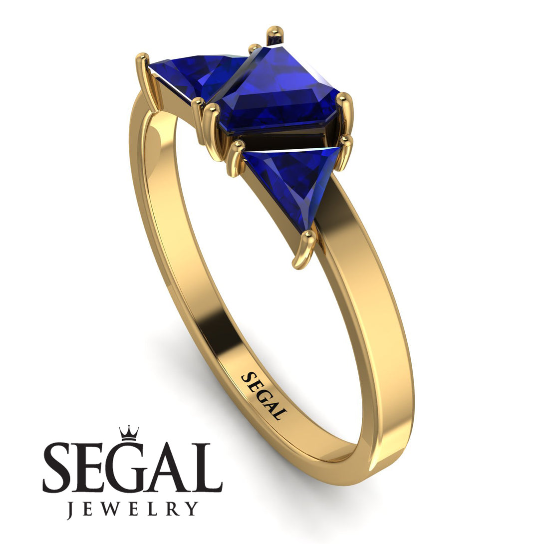 Triangle Sapphire Engagement Ring - Molly No. 73