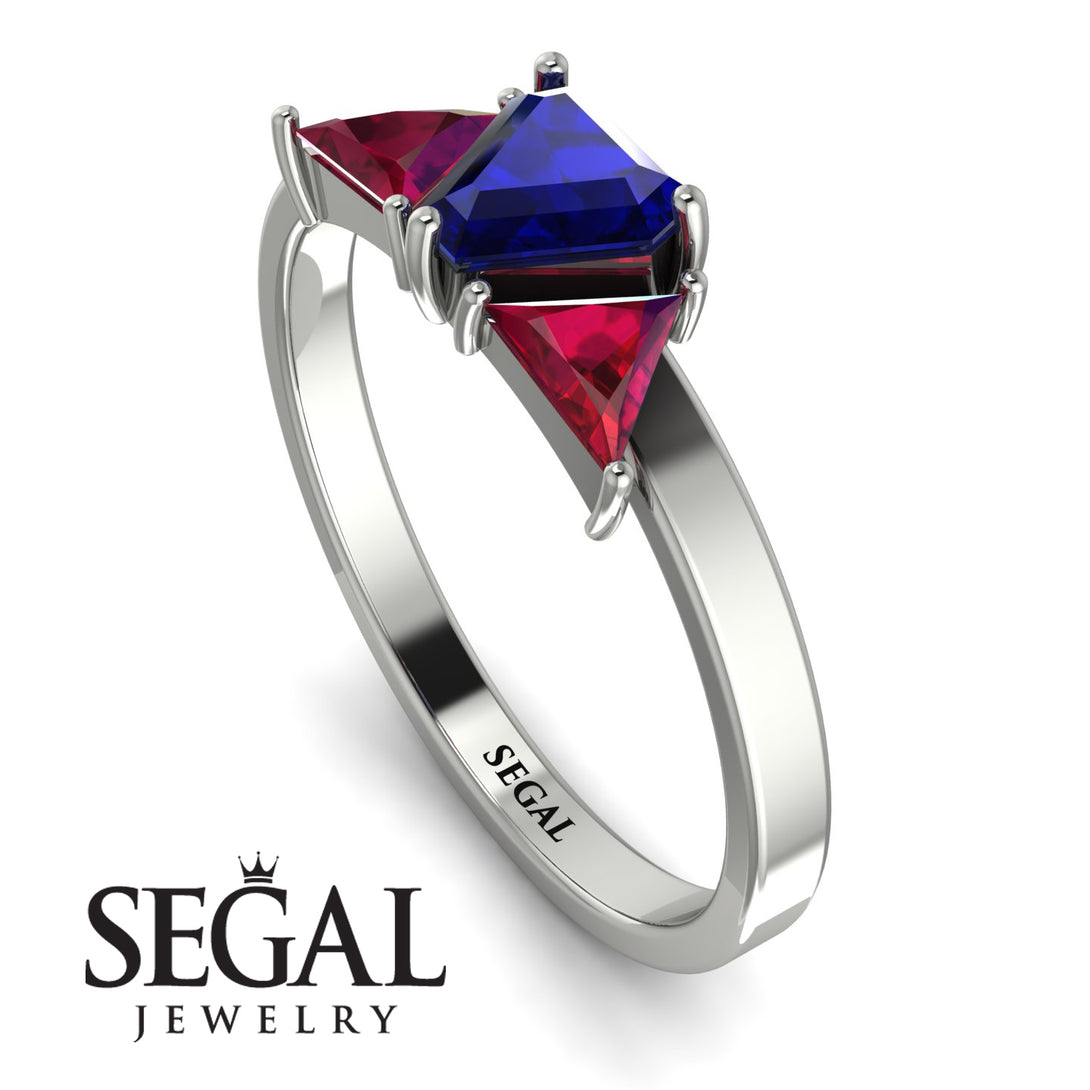Triangle Sapphire Engagement Ring - Molly No. 60